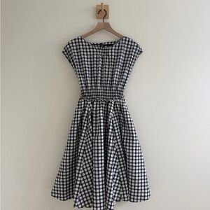 Zara gingham midi dress (S)